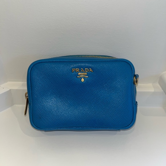 Cerulean / Turquoise blue PRADA mini crossbody - Picture 2 of 13